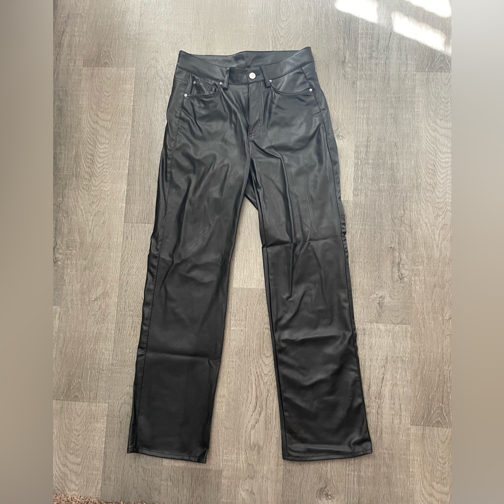 Faux leather pants from H&M.